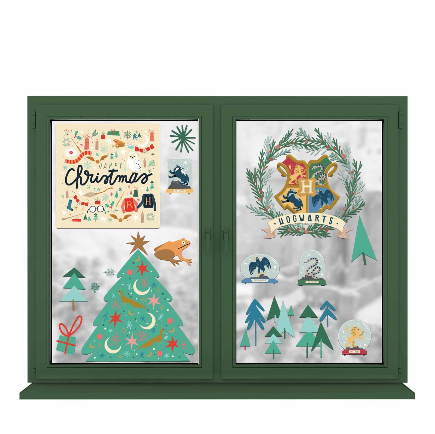 Harry Potter Holidays at Hogwarts Window Clings