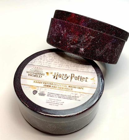 Harry Potter Celestial Houses Glitter Washi Tape (2-Pack)