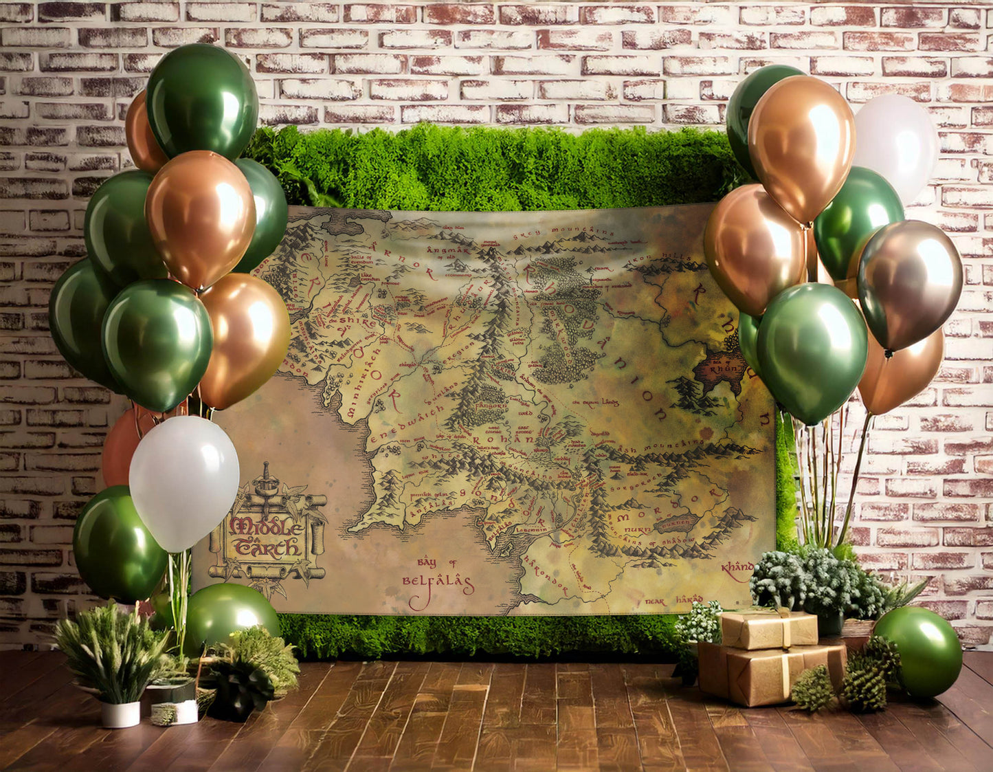 Lord of the Rings Middle Earth Backdrop Wall Banner (5ft x 7ft)