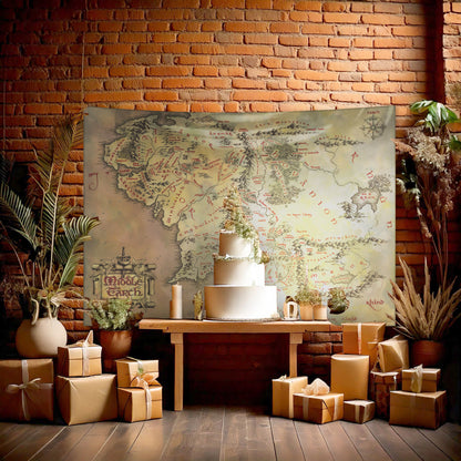 Lord of the Rings Middle Earth Backdrop Wall Banner (5ft x 7ft)