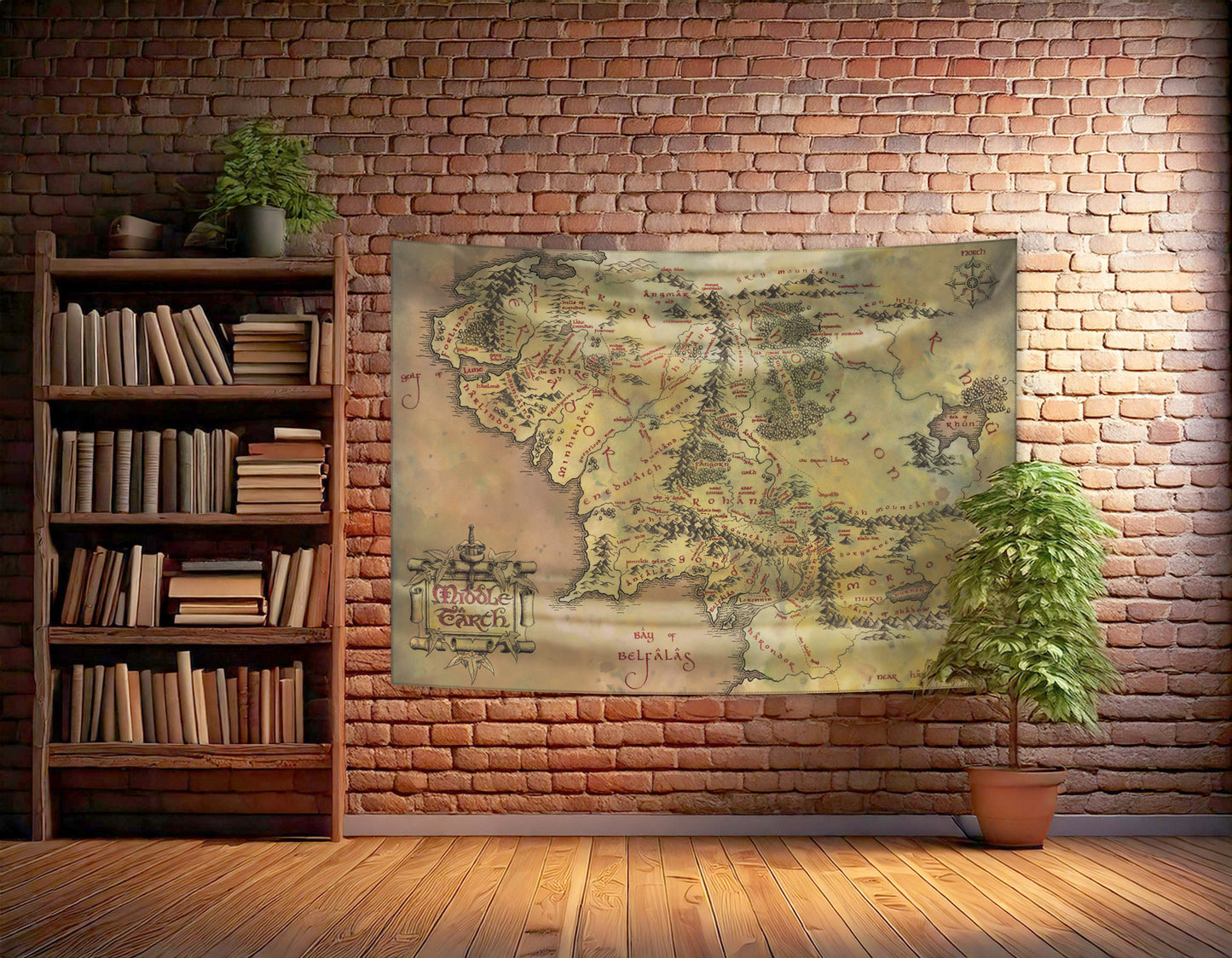 Lord of the Rings Middle Earth Backdrop Wall Banner (5ft x 7ft)