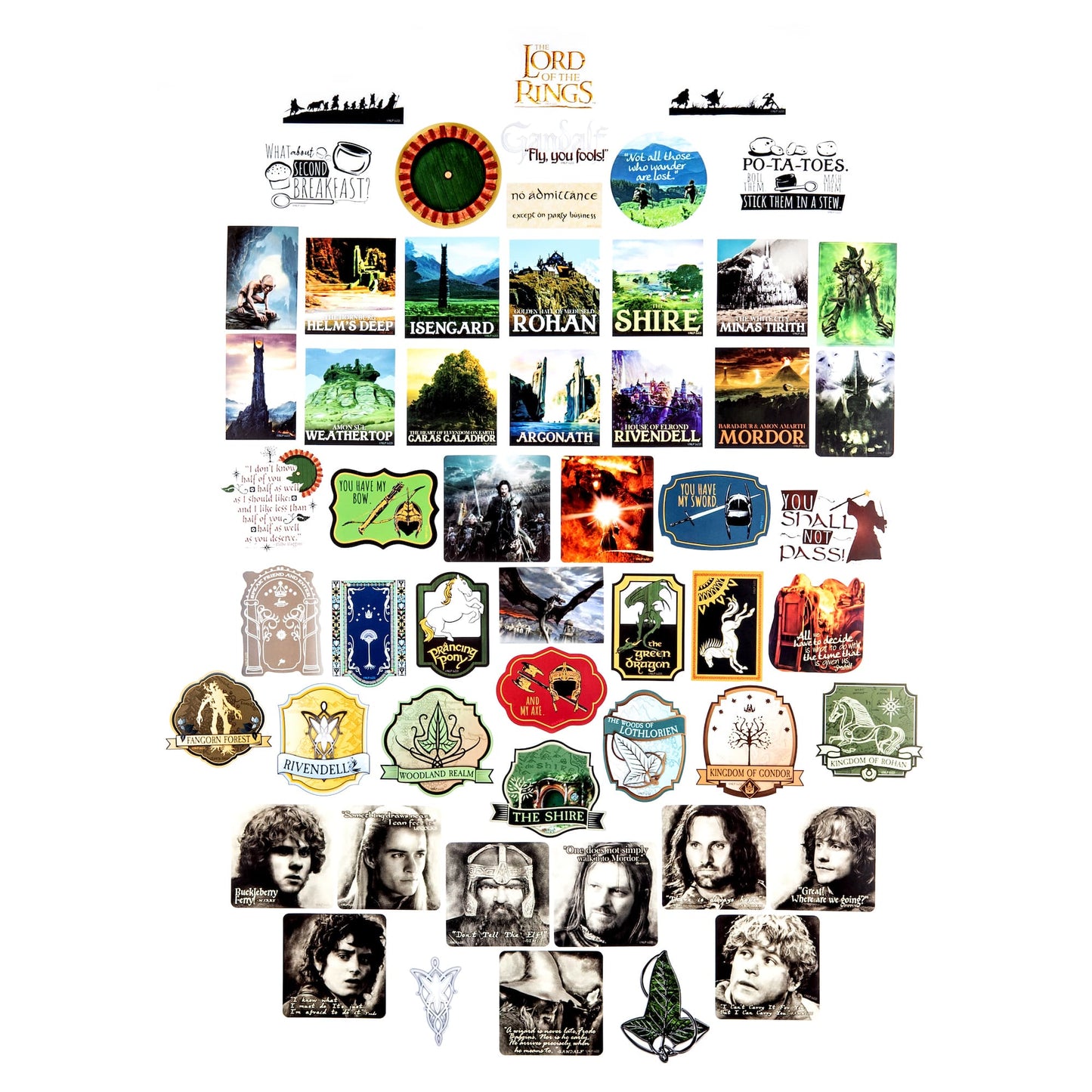 Lord of the Rings Iconic Decals (60-Pack)