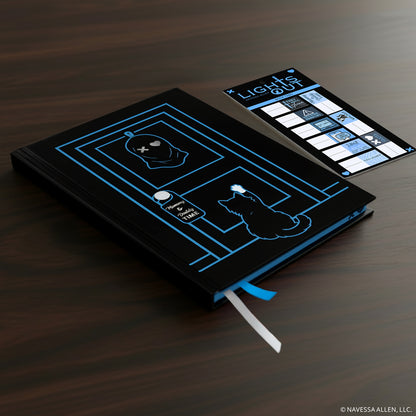 Lights Out Reading & Journaling Bundle (Journal, Annotation Book Flags & Magnetic Bookmarks)