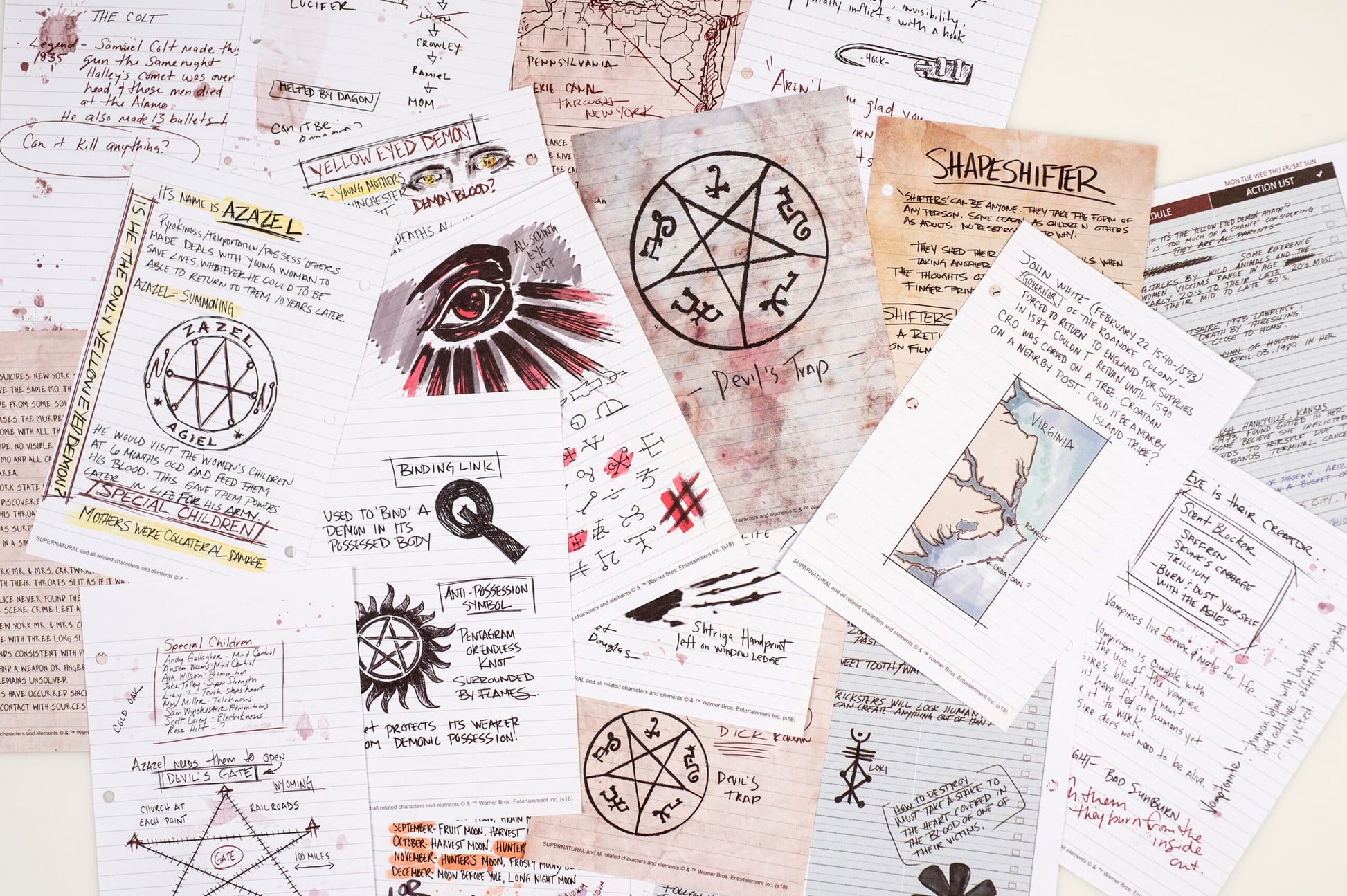 spn monsters Supernatural Sam and Dean Monster Lore Pages Vol. 1 – ConQuestJournals