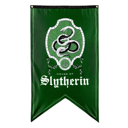 Harry Potter Slytherin House Pride Bundle (30'' x 50'' Banner, 60-Pack Decals & Wall Collage Kit)