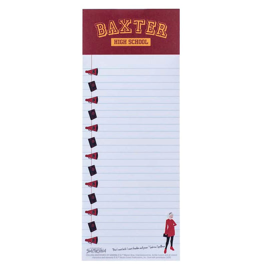 Chilling Adventures of Sabrina Baxter High List Notepad (3.5'' x 9'')