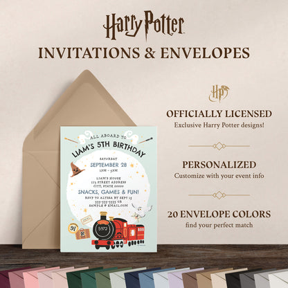 Harry Potter Hogwarts Express Personalized Kids Invitations