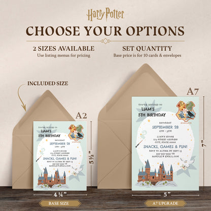 Harry Potter Hogwarts Personalized Kids Invitations