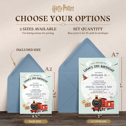 Harry Potter Hogwarts Express Personalized Kids Invitations