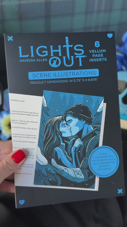 Lights Out Book Scene Illustrations (6-Pack)